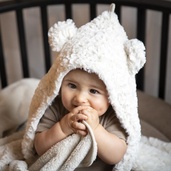 Baby's Only Wikkeldeken Met Oortjes Snow Wolwit