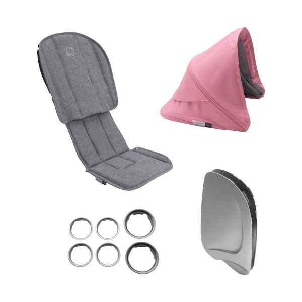 Bugaboo Ant Style Set Gemeleerd Grijs-Gemeleerd Roze Bugaboo Ant Style Set Gemeleerd Grijs-Gemeleerd Roze