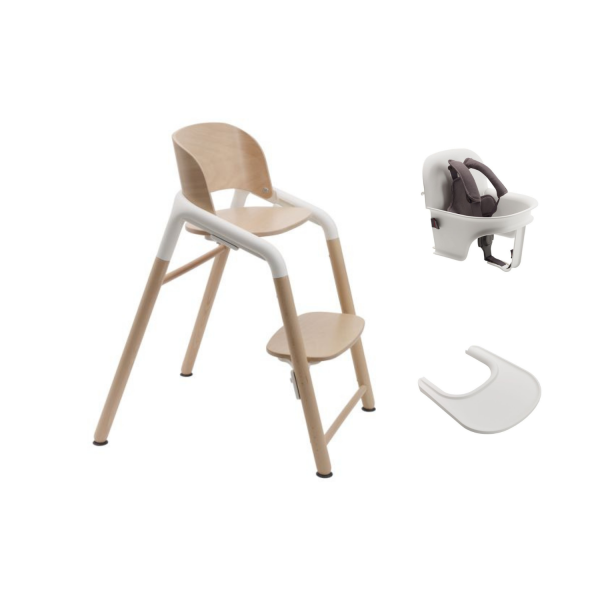 Bugaboo Giraffe Kinderstoel Compleet Bundel - Wood / White Bugaboo Giraffe Kinderstoel Compleet Bundel - Wood / White