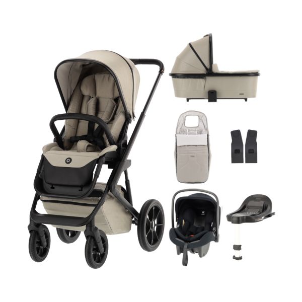 Qute Q-Rider Plus Kinderwagen - Mineral Clay | Kidsriver Curve Autostoel - Black | Kidsriver Isofix Base Qute Q-Rider Plus Kinderwagen - Mineral Clay | Kidsriver Curve Autostoel - Black | Kidsriver Isofix Base