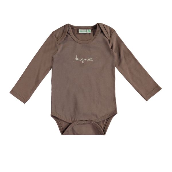 Babylook Deugniet Romper - Maat 56 - Deep Taupe Babylook Deugniet Romper - Maat 56 - Deep Taupe