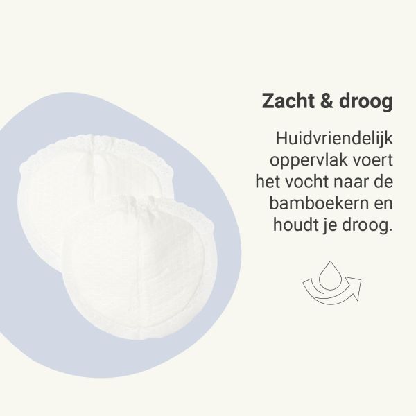 Carriwell Disposable Zoogcompressen - 50 Stuks - Bamboe Carriwell Disposable Zoogcompressen - 50 Stuks - Bamboe