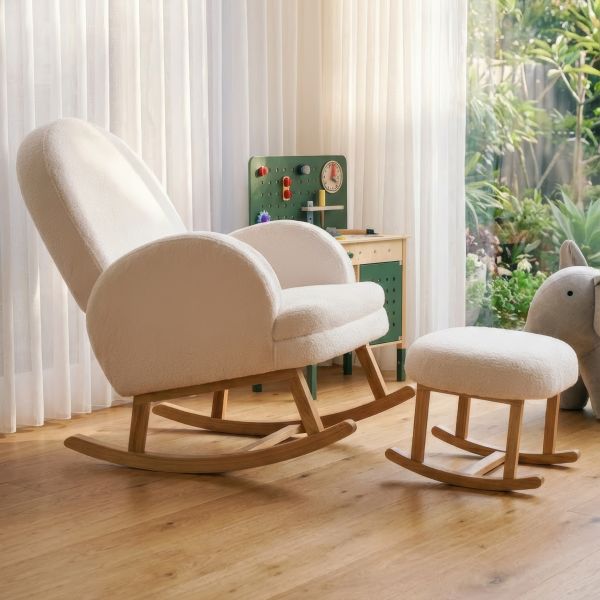 Childhome Voetenbank - Teddy - Ecru