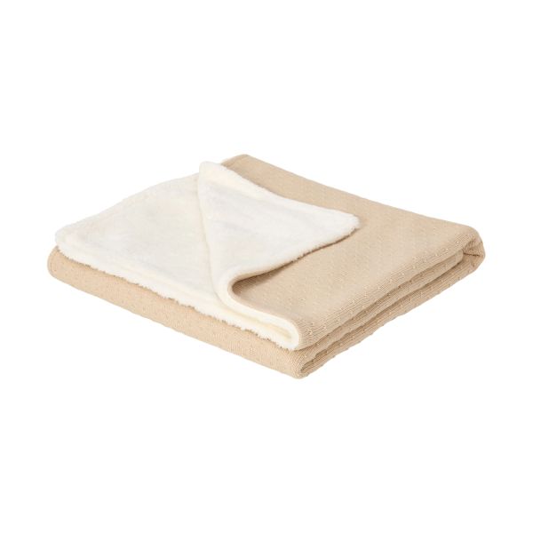 Little Dutch Pure Wiegdeken Gebreid/Fleece - 70 x 100 cm - Soft Beige Little Dutch Pure Wiegdeken Gebreid/Fleece - 70 x 100 cm - Soft Beige