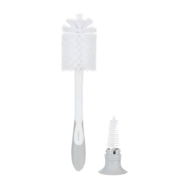 Difrax Flessenborstel 2in1 Wit/Grijs
