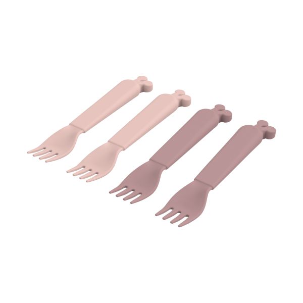 Done By Deer Raffi Vork Set Powder 4 Stuks Done By Deer Raffi Vork Set Powder 4 Stuks