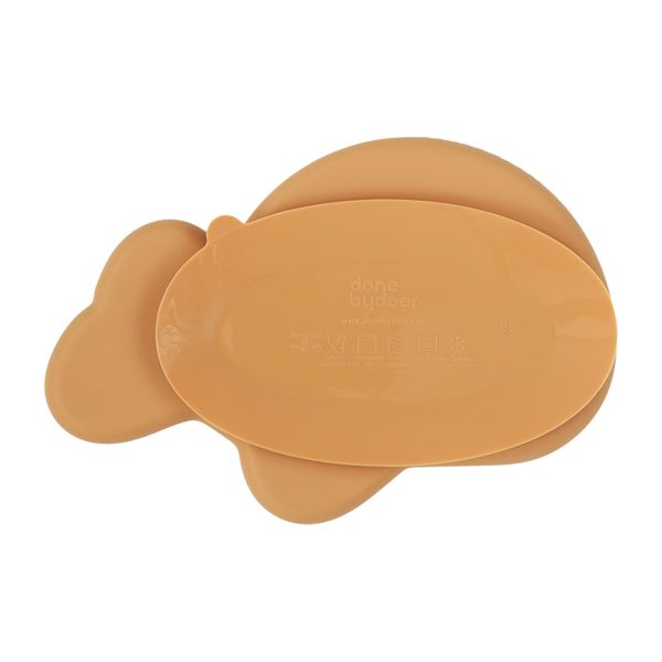 Done By Deer Stick & Stay Snack Bord - Wally - Silicone - Mustard
