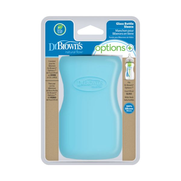 Dr. Brown's Flesbeschermer Brede Hals Blauw 270ml