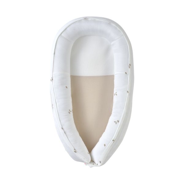 Noukie's F&O Babynestje Met Borduursel - Mousseline - Wit