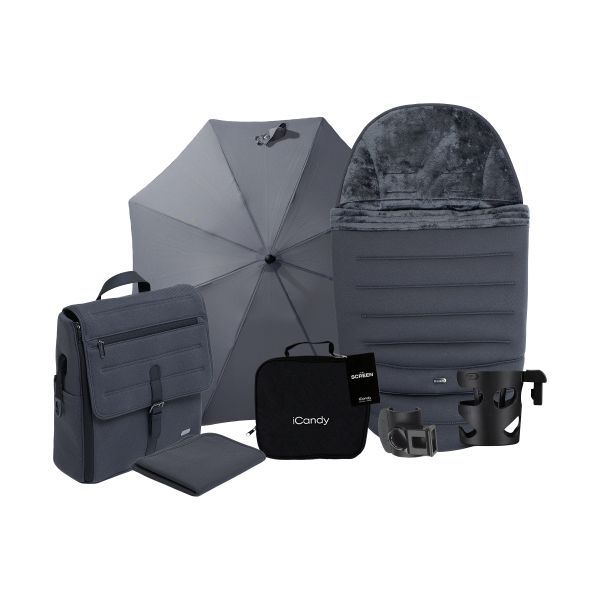 iCandy Peach 8 2-in-1 Kinderwagen Complete Bundel - Grey iCandy Peach 8 2-in-1 Kinderwagen Complete Bundel - Grey