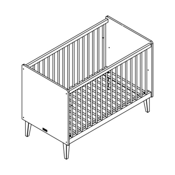 Bopita Indy Babybed Wit / Naturel 60 x 120 cm