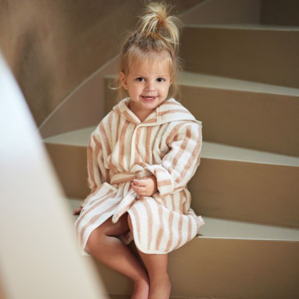 Jollein Badjas Stripe Terry Wild Rose GOTS 3-4 Jaar Jollein Badjas Stripe Terry Wild Rose GOTS 3-4 Jaar