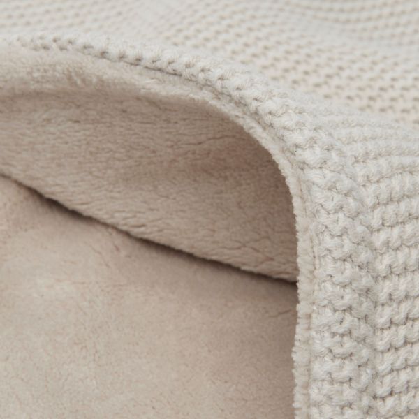 Jollein Wiegdeken Basic Knit Nougat/Fleece 75 x 100 cm
