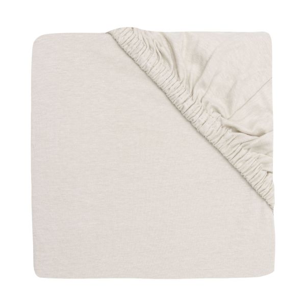 Jollein Hoeslaken Boxmatras - 75x95 cm - Jersey - Sand