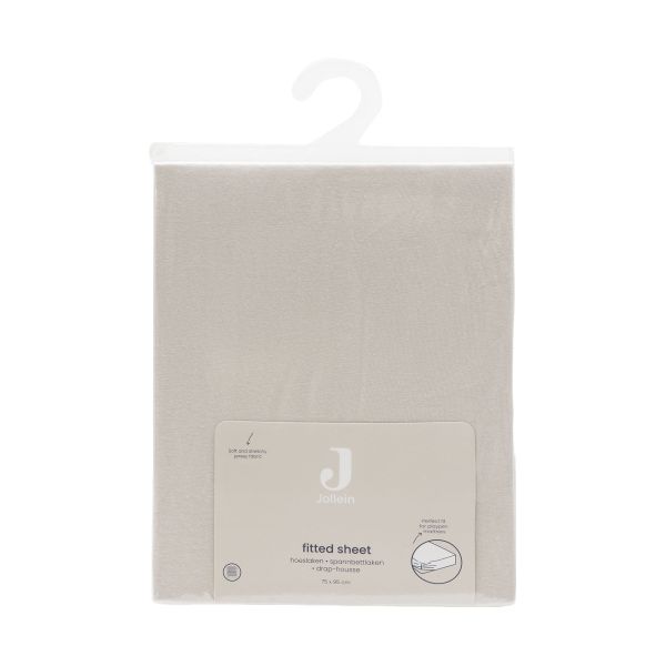 Jollein Hoeslaken Boxmatras - 75x95 cm - Jersey - Sand