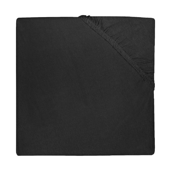 Jollein Hoeslaken Boxmatras Jersey Black 75 x 95 cm Jollein Hoeslaken Boxmatras Jersey Black 75 x 95 cm