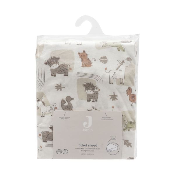 Jollein Hoeslaken - 70/75x140/150 cm - Jersey - Barn Buddies