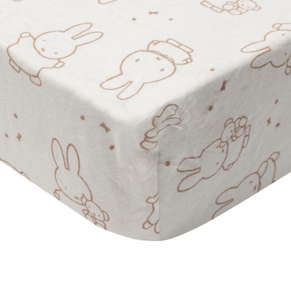 Jollein Nijntje Moments Hoeslaken - 40/50x80/90 cm - Jersey - Light Terra