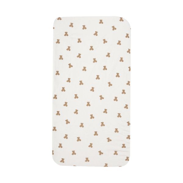 Jollein Hoeslaken - 60x120 cm - Jersey - Mini Teddy Bear