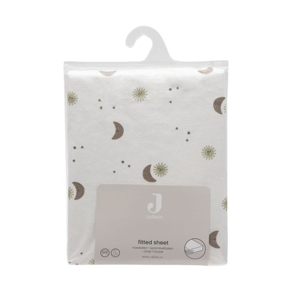 Jollein Hoeslaken - 70/75x140/150 cm - Jersey - Over The Moon