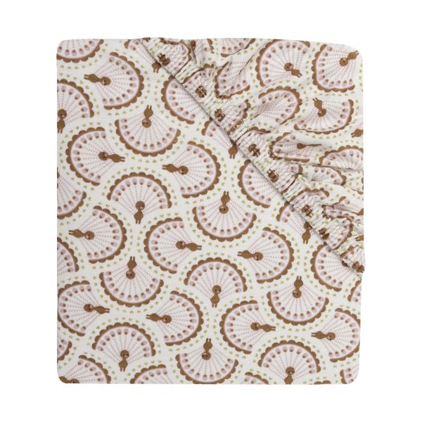 Jollein Hoeslaken - 70/75x140/150 cm - Jersey - Soft Plumes Jollein Hoeslaken - 70/75x140/150 cm - Jersey - Soft Plumes