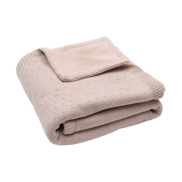 Jollein Wiegdeken - Sprinkle Knit / Fluffy - 75 x 100 cm - Silk Rose