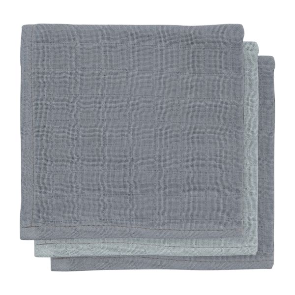 Jollein Monddoek Bamboe Hydrofiel Storm Grey 3-Pack Jollein Monddoek Bamboe Hydrofiel Storm Grey 3-Pack