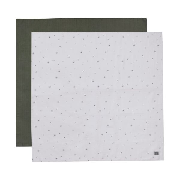 Jollein Hydrofiel Multidoek Stargaze Leaf Green 115x115cm 2-Pack