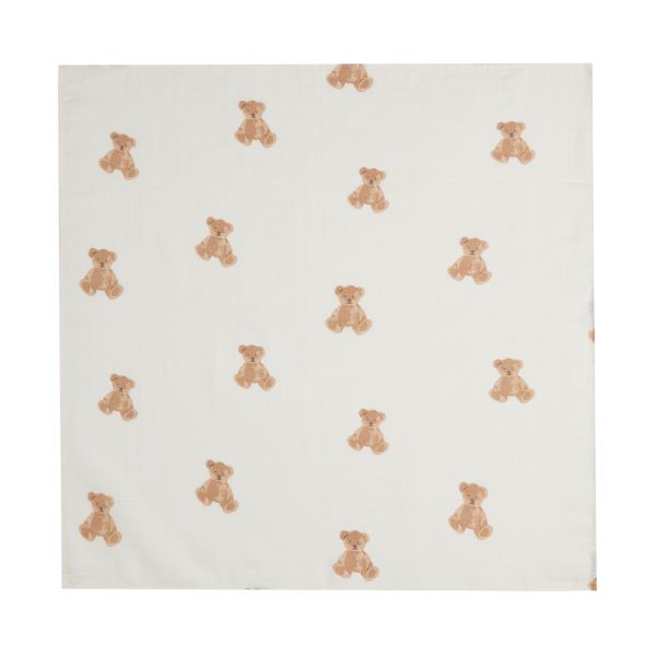 Jollein Multidoek Hydrofiel Teddy Bear 70 x 70 cm 3-pack