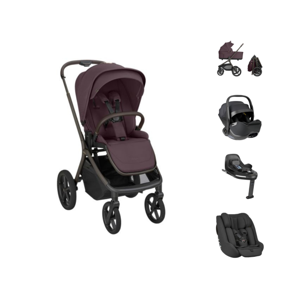 Kikkaboo Goya Kinderwagen 4-in-1 - Platinum Merlot/Noir