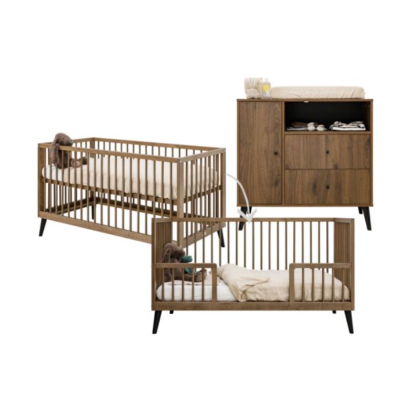 Bopita Ledikant 70 x 140 - Commode - Zara - Walnoot Bopita Ledikant 70 x 140 - Commode - Zara - Walnoot