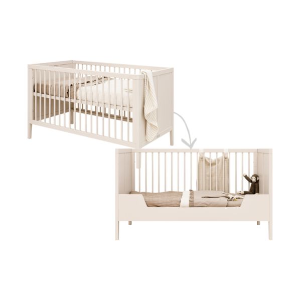 Bopita Ledikant 70 x 140 cm - Commode - Hanglegkast 3-drs - Vieve - Dune Bopita Ledikant 70 x 140 cm - Commode - Hanglegkast 3-drs - Vieve - Dune