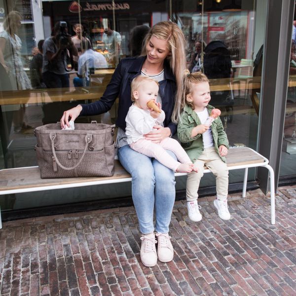 Little Company Diaperbag Monaco Braided Taupe