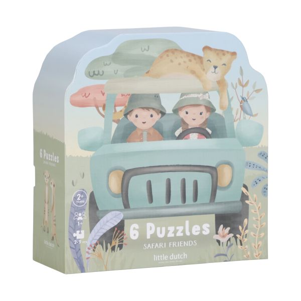 Little Dutch Safari Friends 6-in-1 Puzzelset Little Dutch Safari Friends 6-in-1 Puzzelset