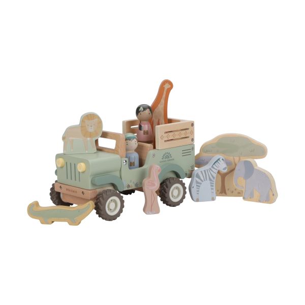 Little Dutch Safari Friends Houten Jeep Met Dieren Little Dutch Safari Friends Houten Jeep Met Dieren