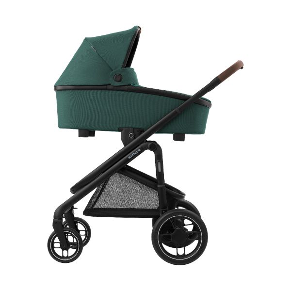 Maxi-Cosi Plaza+ Essential Green - Black Frame + Brown Leather