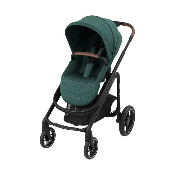 Maxi-Cosi Plaza+ Essential Green - Black Frame + Brown Leather