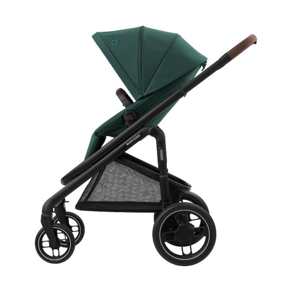 Maxi-Cosi Plaza+ Essential Green - Black Frame + Brown Leather