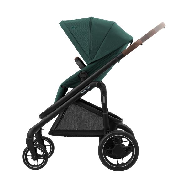 Maxi-Cosi Plaza+ Essential Green - Black Frame + Brown Leather