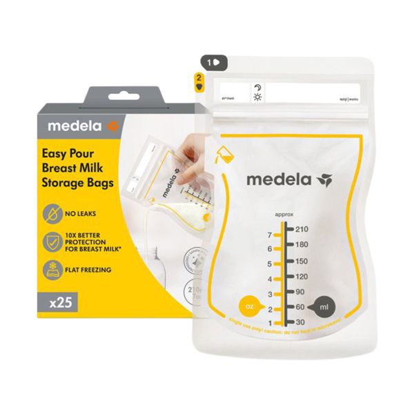 Medela Moedermelkbewaarzakjes Met Schenktuit 210ml 25st Medela Moedermelkbewaarzakjes Met Schenktuit 210ml 25st