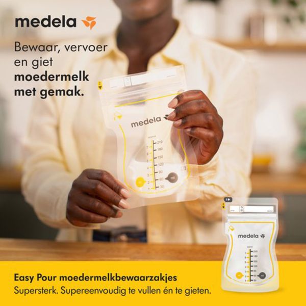Medela Moedermelkbewaarzakjes Met Schenktuit 210ml 25st Medela Moedermelkbewaarzakjes Met Schenktuit 210ml 25st