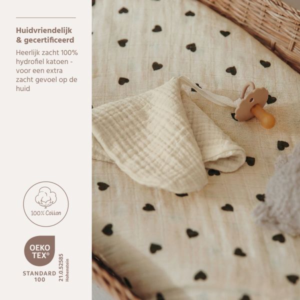 Meyco Baby Uni Speendoek - 2 Stuks - Pre-Washed Hydrofiel - Soft Sand/Sand Meyco Baby Uni Speendoek - 2 Stuks - Pre-Washed Hydrofiel - Soft Sand/Sand