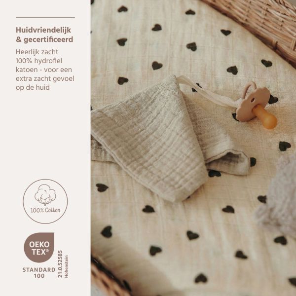 Meyco Baby Uni Speendoek - Pre-Washed Hydrofiel - Sand Meyco Baby Uni Speendoek - Pre-Washed Hydrofiel - Sand