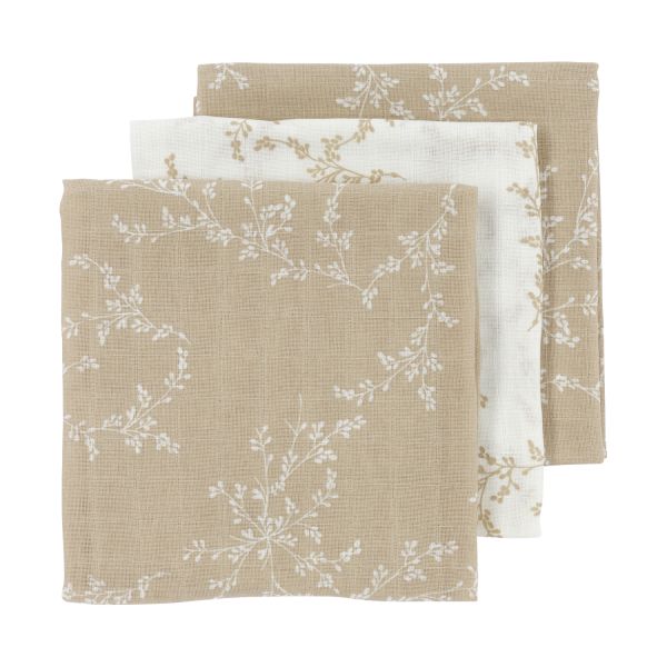 Meyco Brances Multidoek - 3 Stuks - 70 x 70 cm - Tetra - Sand Meyco Brances Multidoek - 3 Stuks - 70 x 70 cm - Tetra - Sand