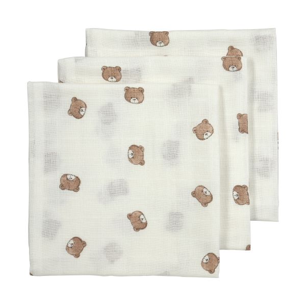 Meyco Tetra Doeken - 3 Stuks - 70 x 70 cm - Bear Meyco Tetra Doeken - 3 Stuks - 70 x 70 cm - Bear