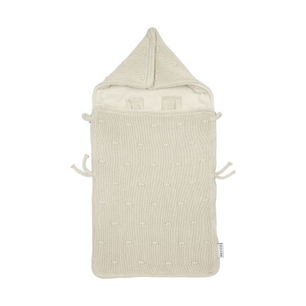 Meyco Voetenzak Knots Teddy - 40 x 82 cm - Soft Sand Meyco Voetenzak Knots Teddy - 40 x 82 cm - Soft Sand