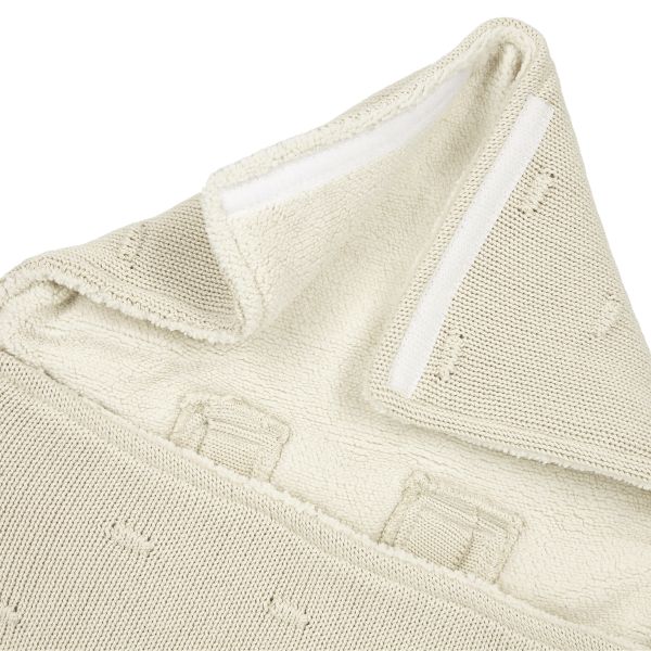 Meyco Voetenzak Knots Teddy - 40 x 82 cm - Soft Sand Meyco Voetenzak Knots Teddy - 40 x 82 cm - Soft Sand