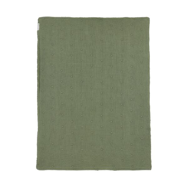 Meyco Ledikantdeken Mini Knots Forest Green Teddy 100x150cm