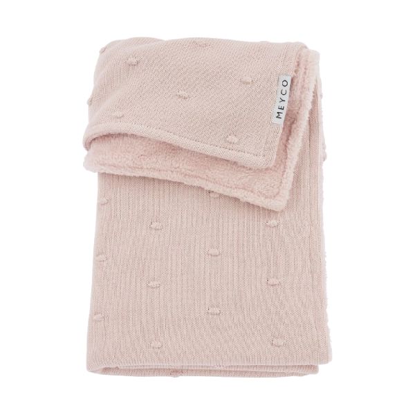 Meyco Ledikantdeken Mini Knots Soft Pink Fleece 100x150cm