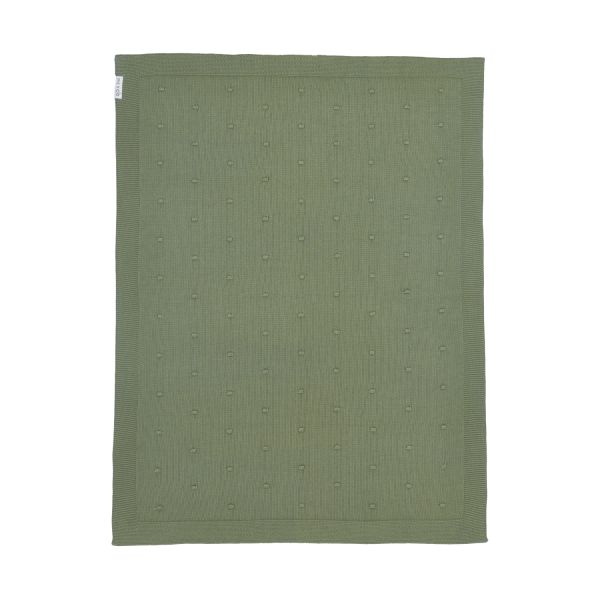 Meyco Wiegdeken Mini Knots Forest Green 75x100cm